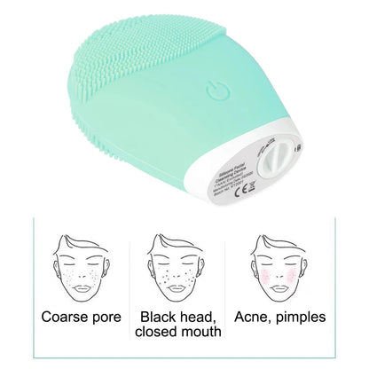 Household Electric Facial Cleanser, Battery Silicone Waterproof Face Washer, for Both Men and Women, Blackhead, Horn Cleaner