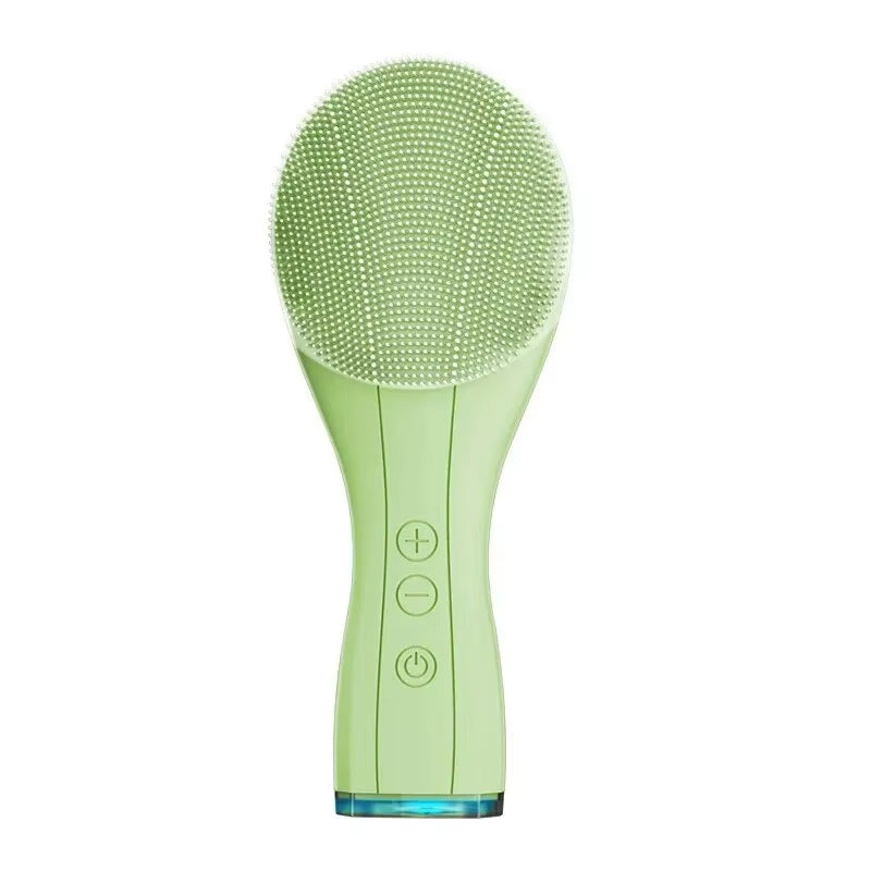 Electric Facial Cleansing Brush Deep Pore Cleaning Sonic Vibration Waterproof Acne Blackhead Remover Pore Cleaner Silicone